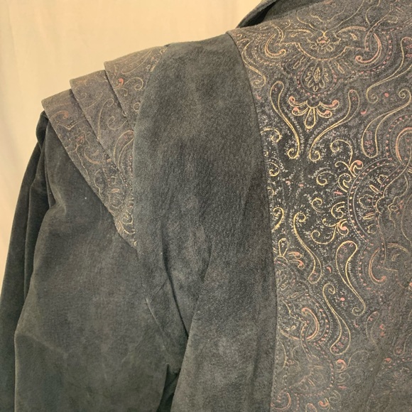 Vintage 80s suede jacket - Picture 3 of 11